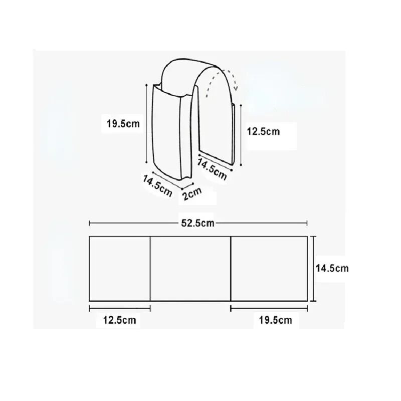 Cotton Linen Bedside Organizer Multifunctional Hanging Storage Bag For Bed Sofa Desk 5