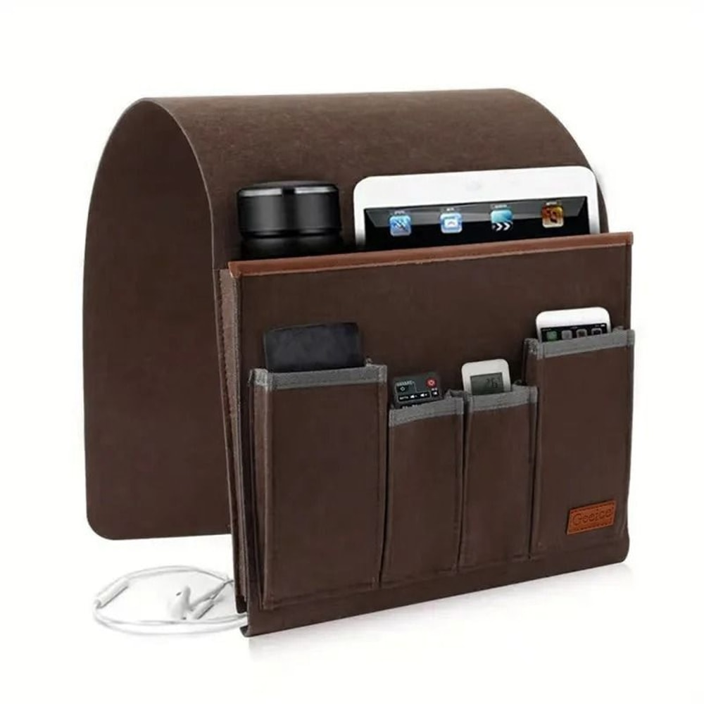 Household Armchair Caddy Premium Felt Couch Recliner Armrest Organizer 9