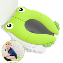 baby travel folding potty seat – portable non-slip silicone training pad for kids
