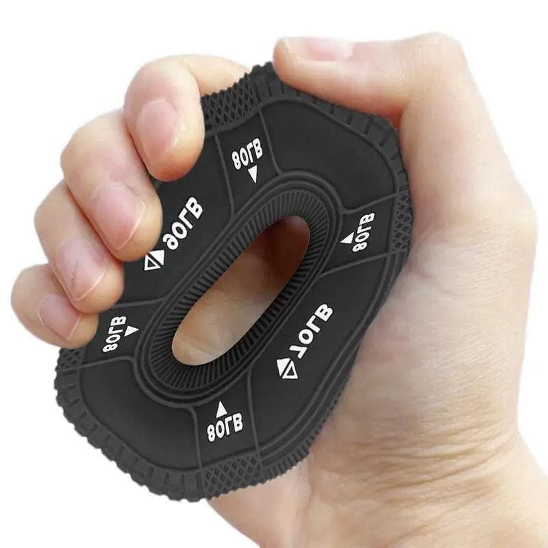 Silicone Adjustable Hand Grip MultiLevel Finger Gripping Ring Forearm Trainer 5