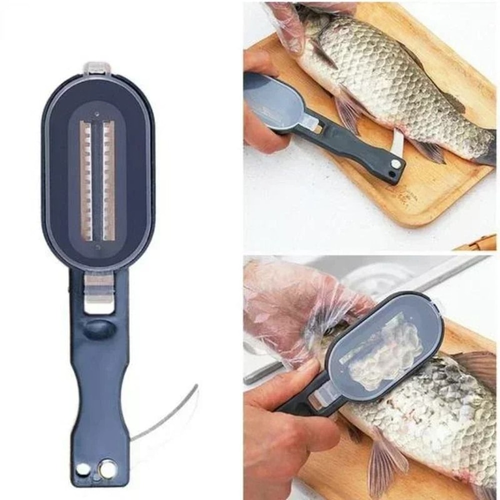 Fish Skin Brush Scaler Fast Action Scraping Cleaning Tool 0