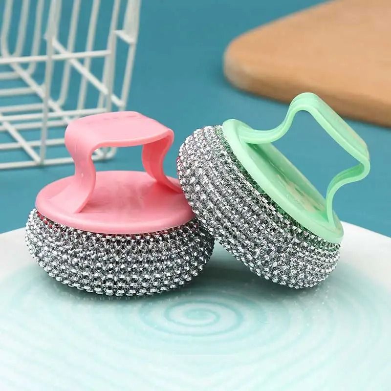 Detachable Cleaning Ball Brush HeavyDuty Pot Dish Kitchen Scrubber 1