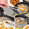 Stainless Steel Filter Spoon With Integrated Clip MultiFunctional OilFrying Skimmer BBQ Tongs 3
