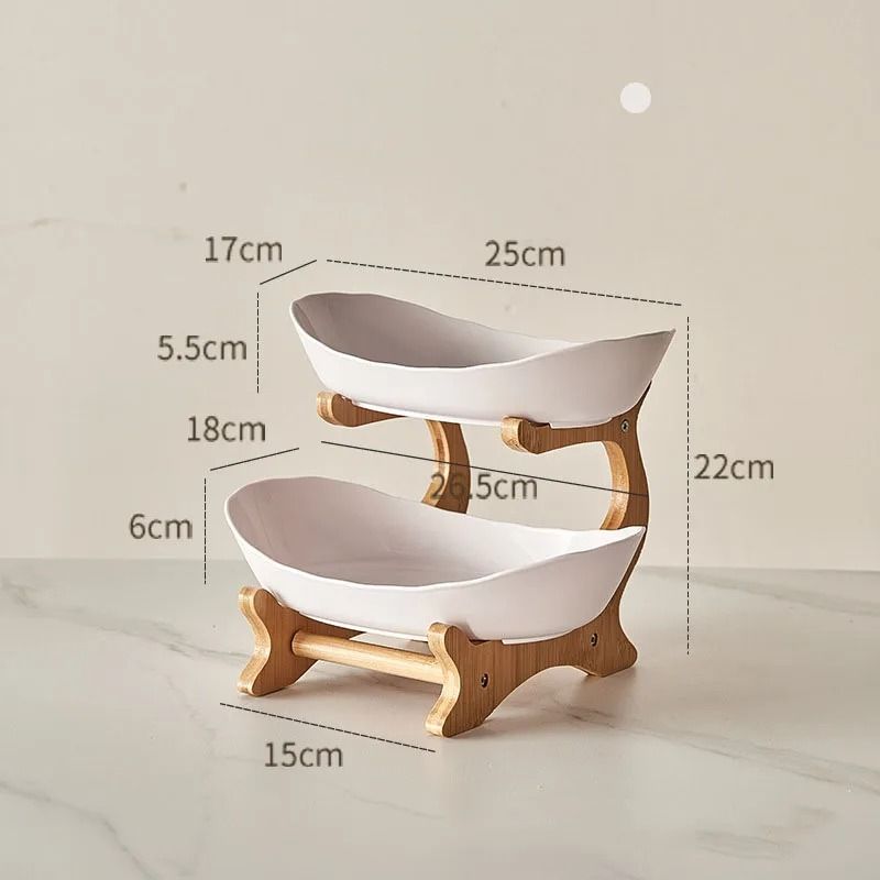 Elegant MultiLayer Fruit Plate Creative Modern Snack Dish Cake Stand 9