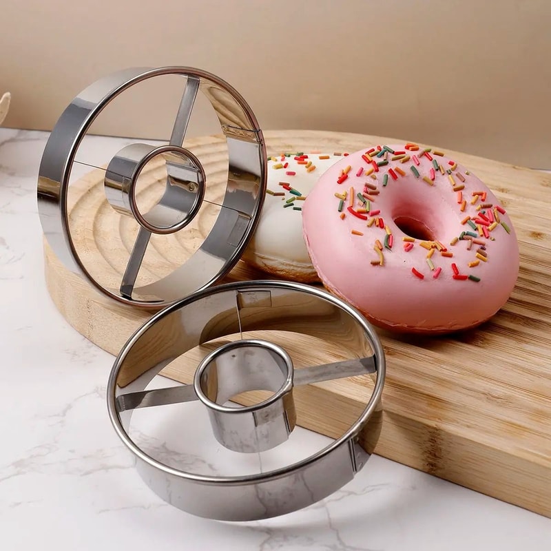 Round Stainless Steel Donut Cutting Mold Precision Mousse Ring Cookie Press 1