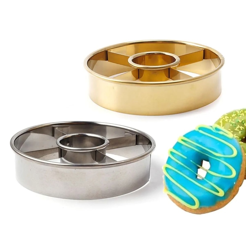 Round Stainless Steel Donut Cutting Mold Precision Mousse Ring Cookie Press 4