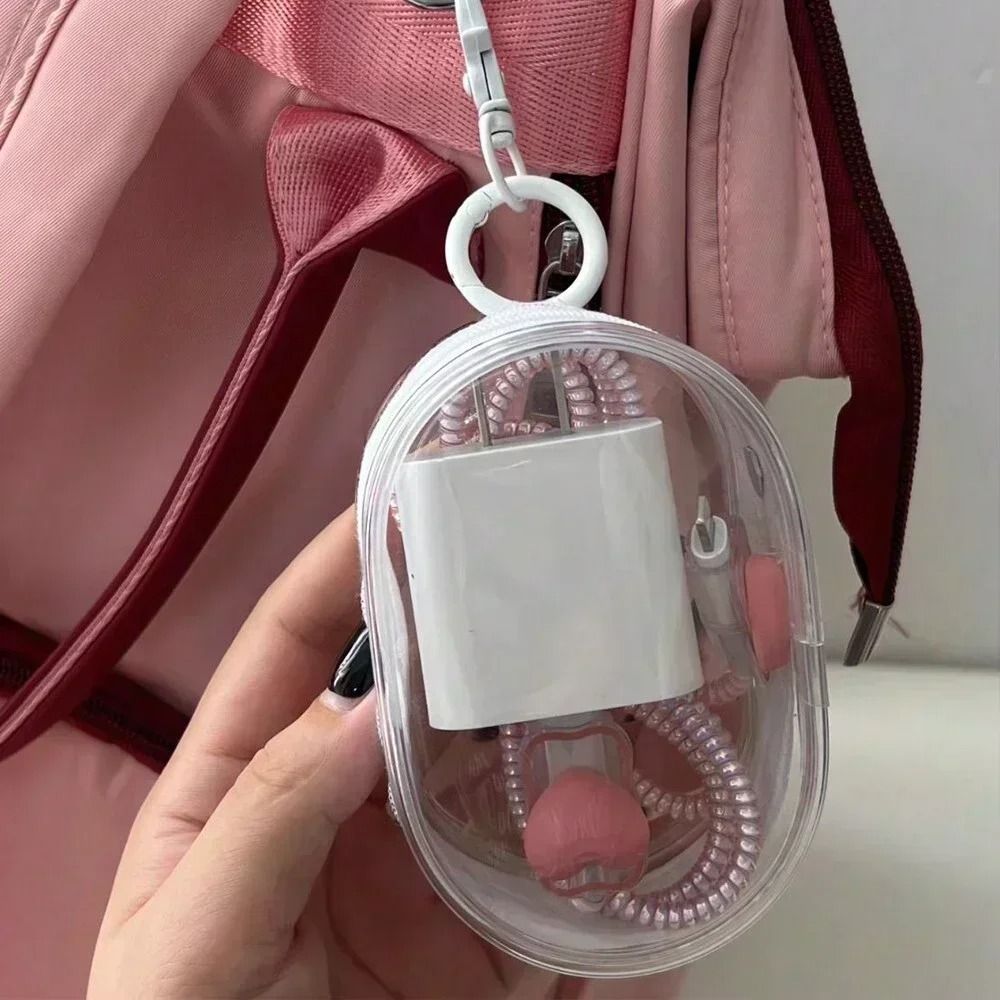 Portable Mini Transparent Storage Bag Multifunctional Travel Organizer With Keychain 1