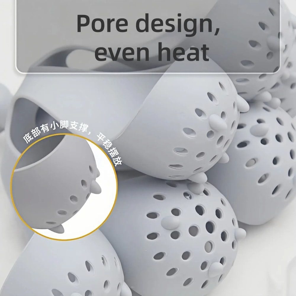 Silicone Egg Boiler Rack Freestanding Steamer Storage Gadget 3