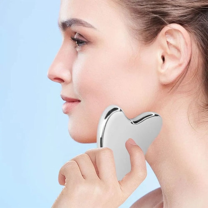 Stainless Steel Gua Sha Scraper Premium Facial Body Massager 3