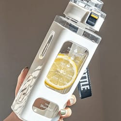 sports water bottle – portable white sippy cup for outdoor & fitness