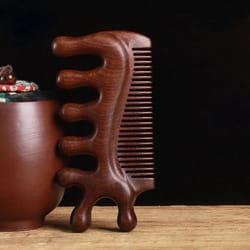 green sandalwood massage comb – anti-static scalp meridian relax tool