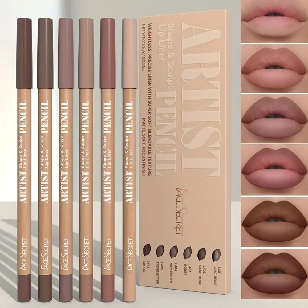 6pcs Velvet Matte Lip Liner Set LongLasting NonDrying Definition 9