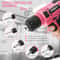 133PC Power Tool Set With 8V Lithium Drill Pink Home Repair Toolbox Precision Bit Kit 2