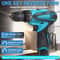 12V Cordless Impact Drill Set HighTorque Electric Screwdriver Wireless Power Tool 0