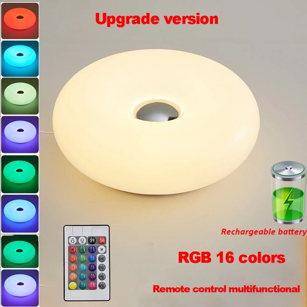 Bauhaus Donut Table Lamp USBPowered Ambient Bedside Living Room Decor 13