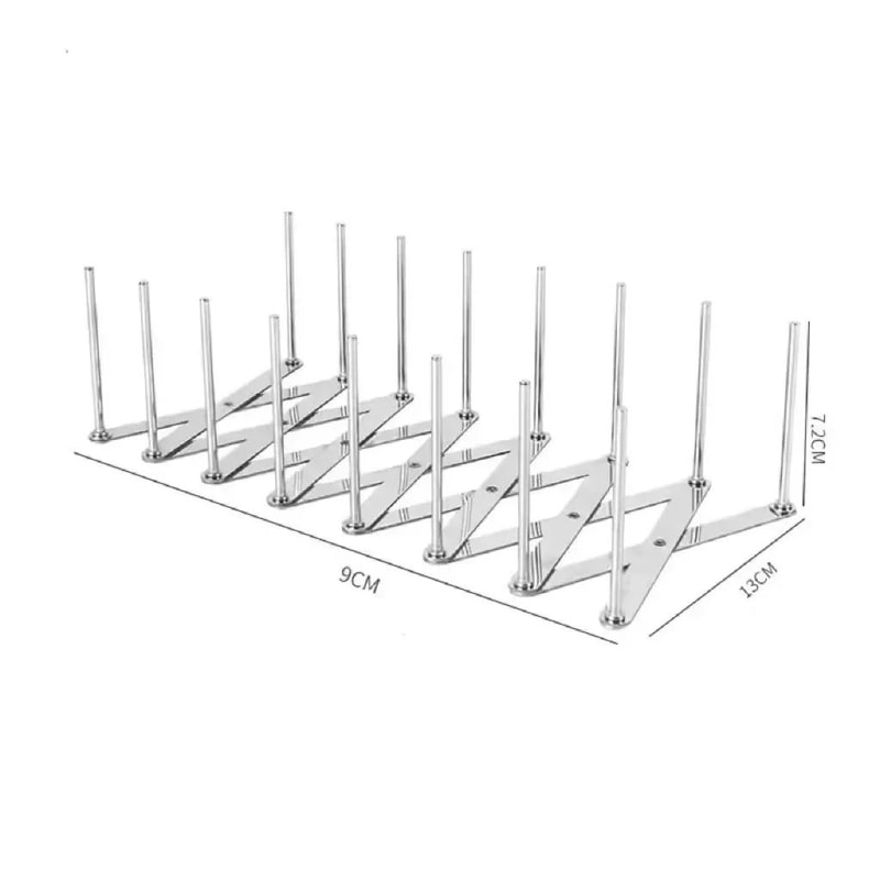 Retractable Storage Rack HeavyDuty Stainless Steel Pot Lid Dish Organizer 6