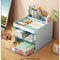 Small Desk Organizer With Drawer Multifunctional Office Desktop Storage Makeup Organizer 1