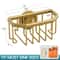 Gold Kitchen Sink Caddy Rustproof Aluminum Sponge Brush Holder With Strong Suction 7