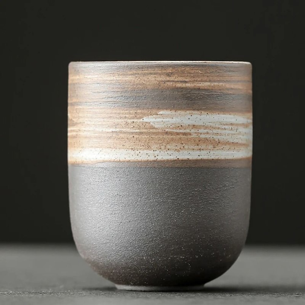 Vintage Japanese Stoneware Cup Handcrafted Porcelain Kung Fu Tea Sake Mug 9