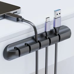 adhesive cable holder clips – multi-slot cord management & wire organizer for desktop & nightstand