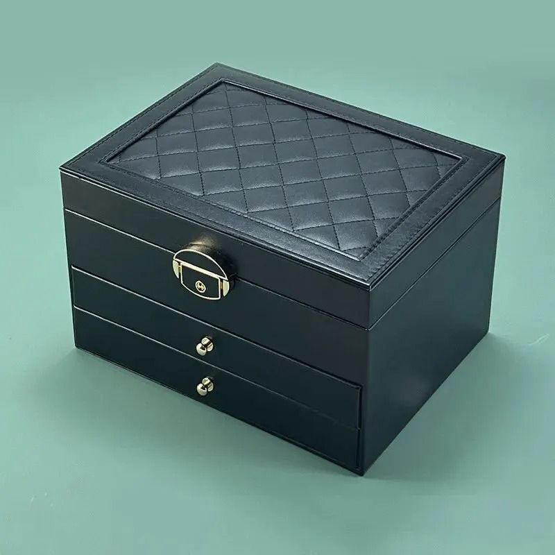 HighEnd Jewelry Box LargeCapacity MultiLayer Drawer Organizer With Oxidation Finish 4