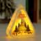 Mini Christmas LED Triangle Lantern Festive Santa Snowman Table Ornament Party Scene Prop 6
