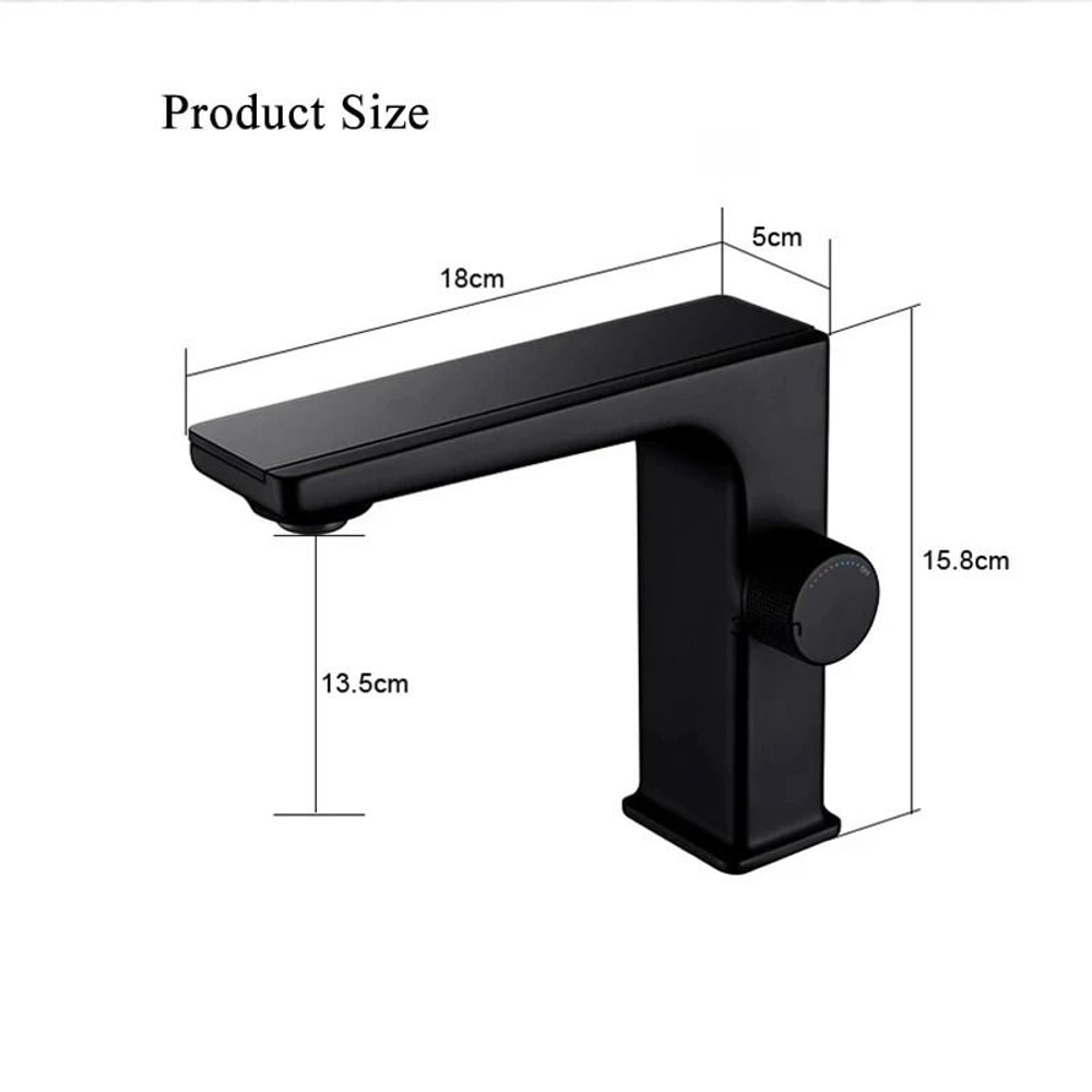 Digital Display Bathroom Basin Faucet Intelligent LED Brass DeckMounted Hot Cold Mixer Tap 4