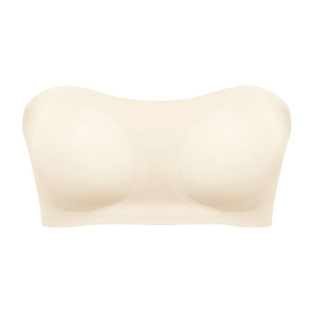 Strapless PushUp Bra Seamless Ice Silk Invisible Top With Removable Padding AntiSlip Design 10