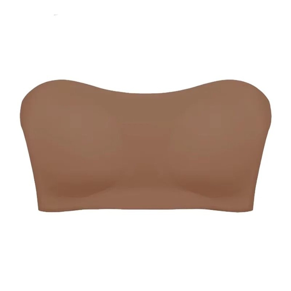 Strapless PushUp Bra Seamless Ice Silk Invisible Top With Removable Padding AntiSlip Design 11