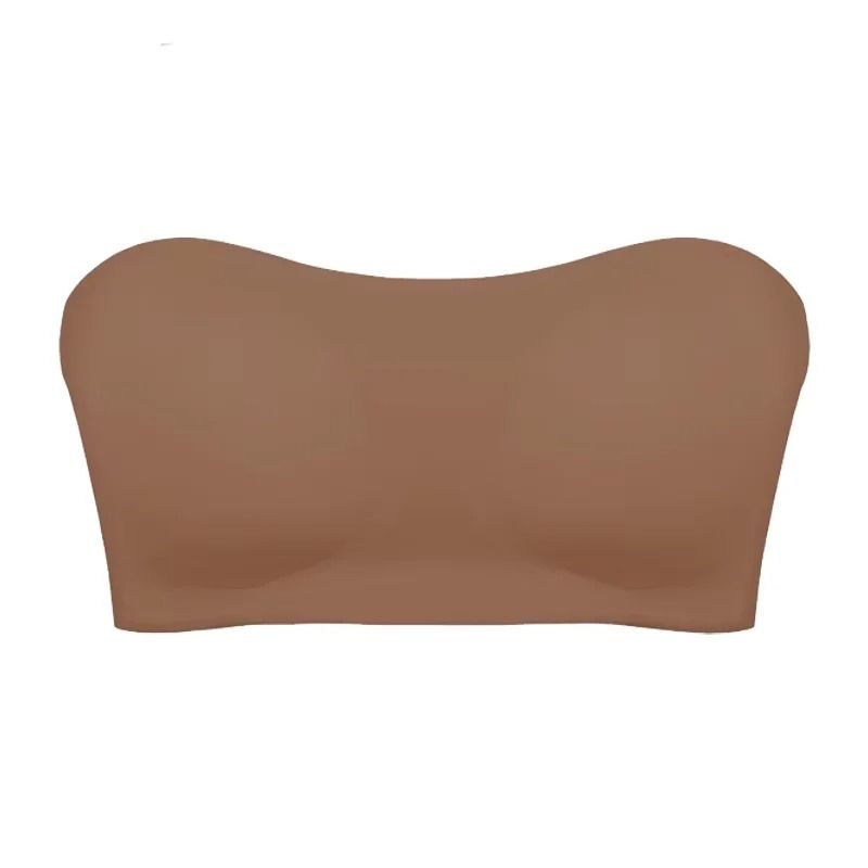 Strapless PushUp Bra Seamless Ice Silk Invisible Top With Removable Padding AntiSlip Design 11