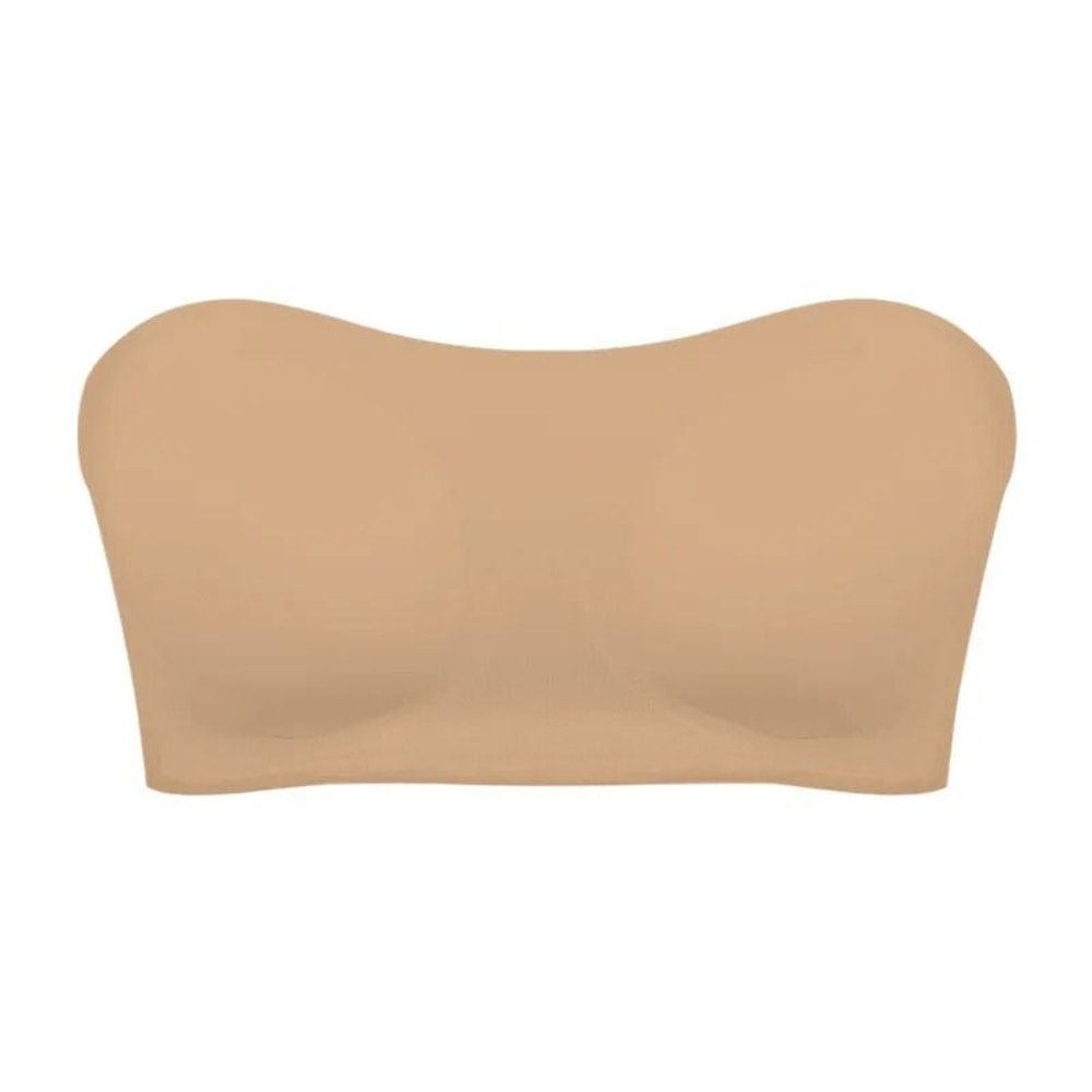Strapless PushUp Bra Seamless Ice Silk Invisible Top With Removable Padding AntiSlip Design 12