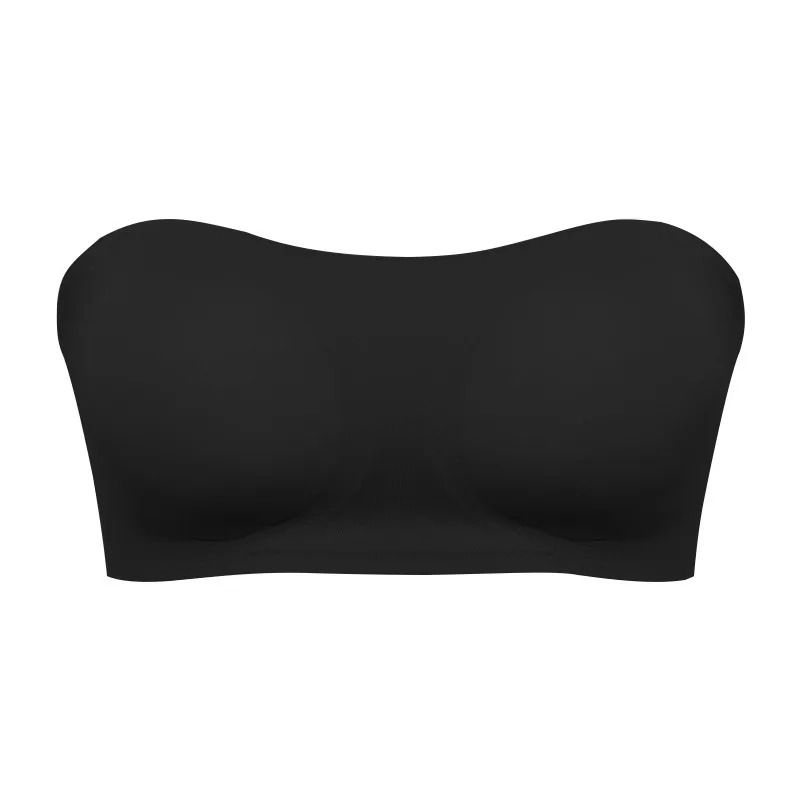 Strapless PushUp Bra Seamless Ice Silk Invisible Top With Removable Padding AntiSlip Design 8