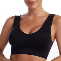 plus size seamless non-underwire bra – adjustable zero bondage sports & yoga wireless vest