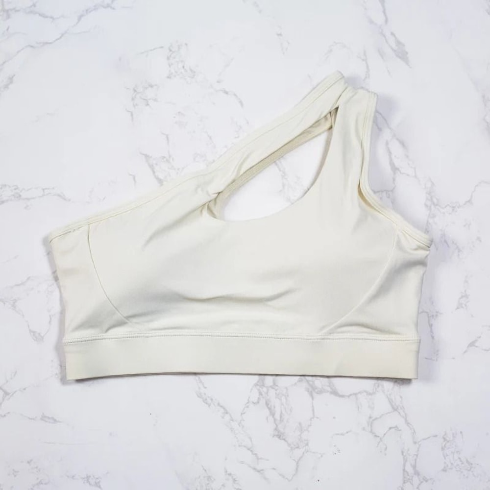 OneShoulder Sculpting Sports Bra Yoga Vest 8