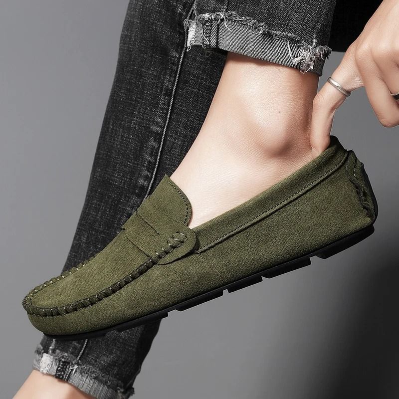 Fashion Suede Mens Luxury Driving Loafers 0