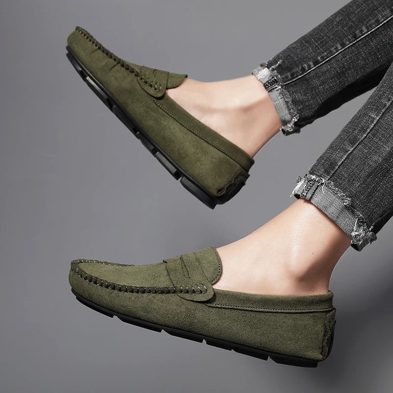Fashion Suede Mens Luxury Driving Loafers 1