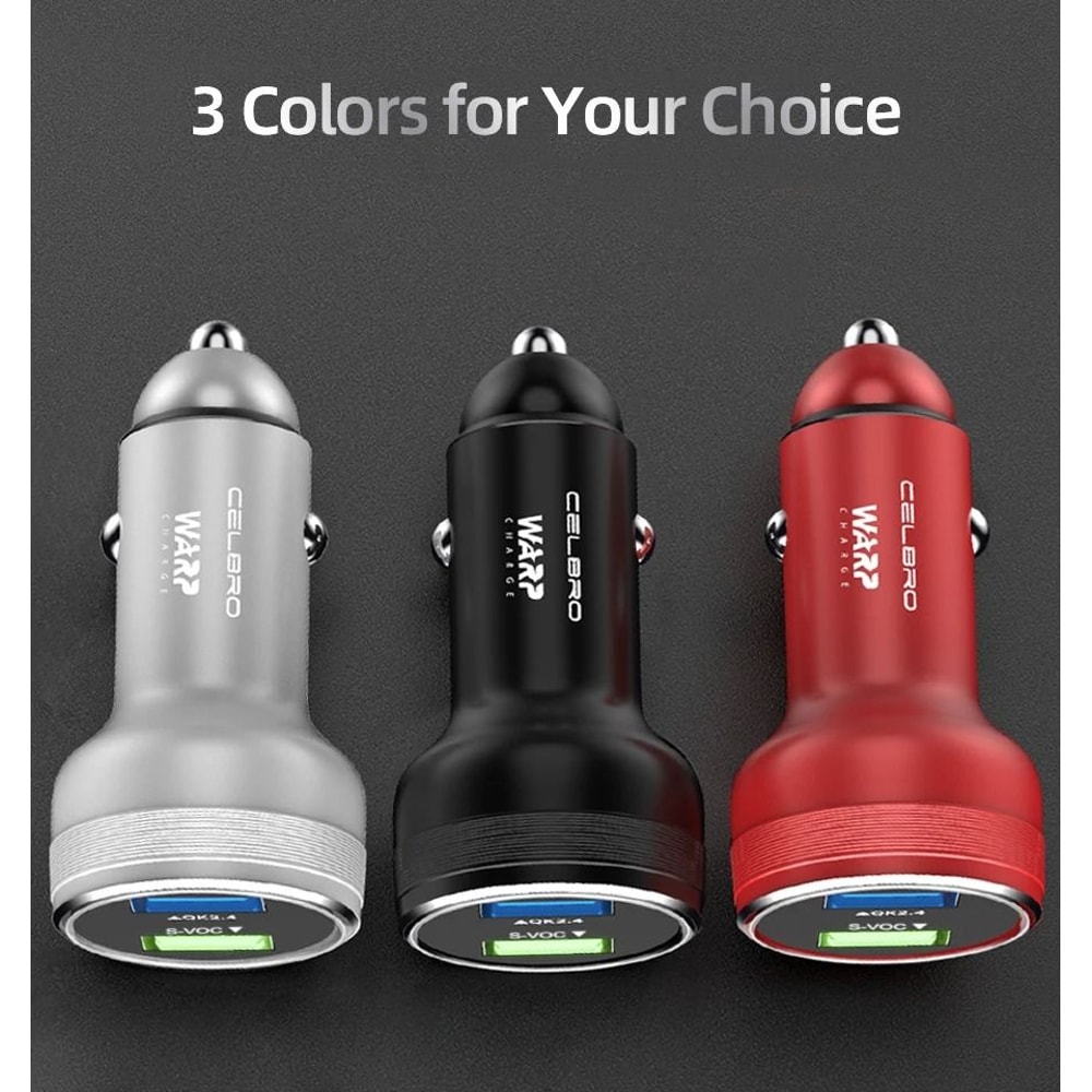 80W Dual USB SuperVOOC Fast Car Charger 5