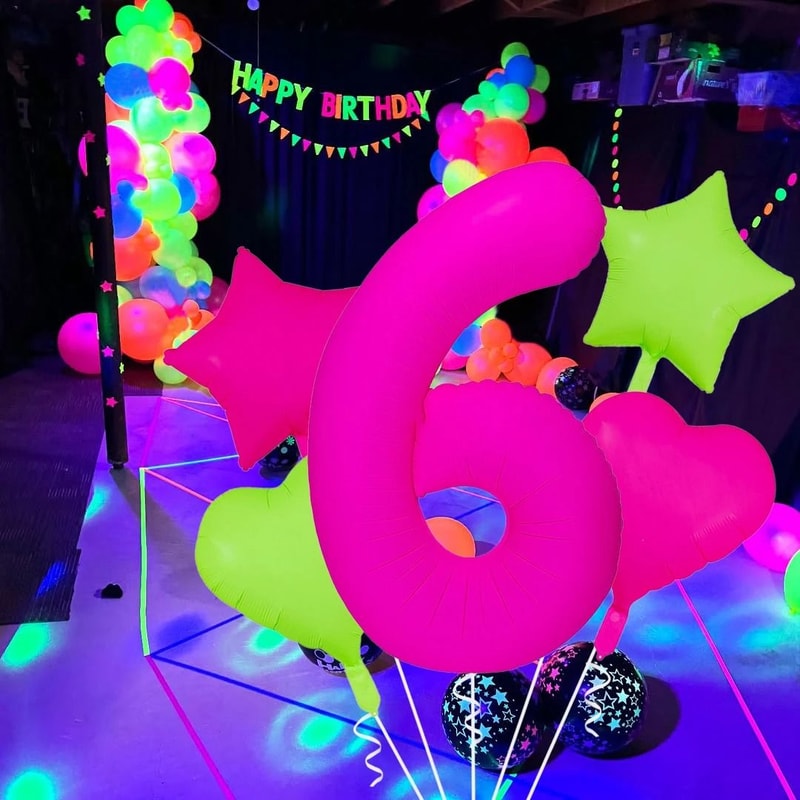 Neon Fluorescent Digital Balloon Set 2