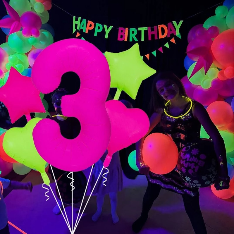 Neon Fluorescent Digital Balloon Set 3