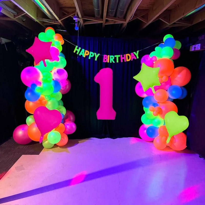 Neon Fluorescent Digital Balloon Set 4