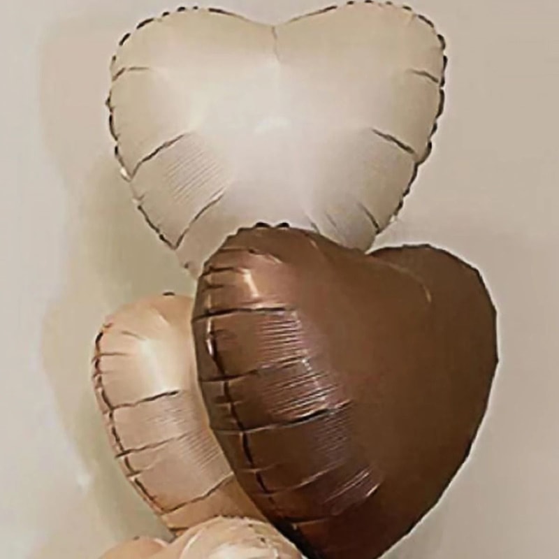 5Piece 18Inch Retro Heart Foil Balloons 1