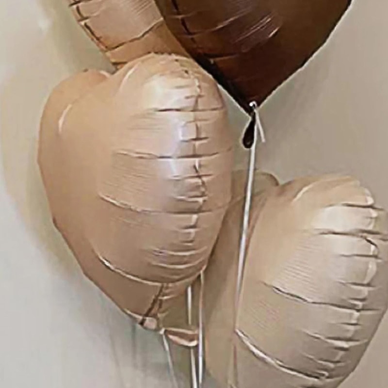 5Piece 18Inch Retro Heart Foil Balloons 3