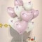 22Piece Pink And White Heart Balloon Set With Bowties 2