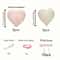 22Piece Pink And White Heart Balloon Set With Bowties 3