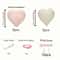 22Piece Pink And White Heart Balloon Set With Bowties 5