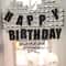 Happy Birthday Decorations Oversized Silver Mosaic Heart Glitter Banner 2