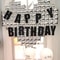 Happy Birthday Decorations Oversized Silver Mosaic Heart Glitter Banner 2