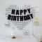 Happy Birthday Decorations Oversized Silver Mosaic Heart Glitter Banner 5