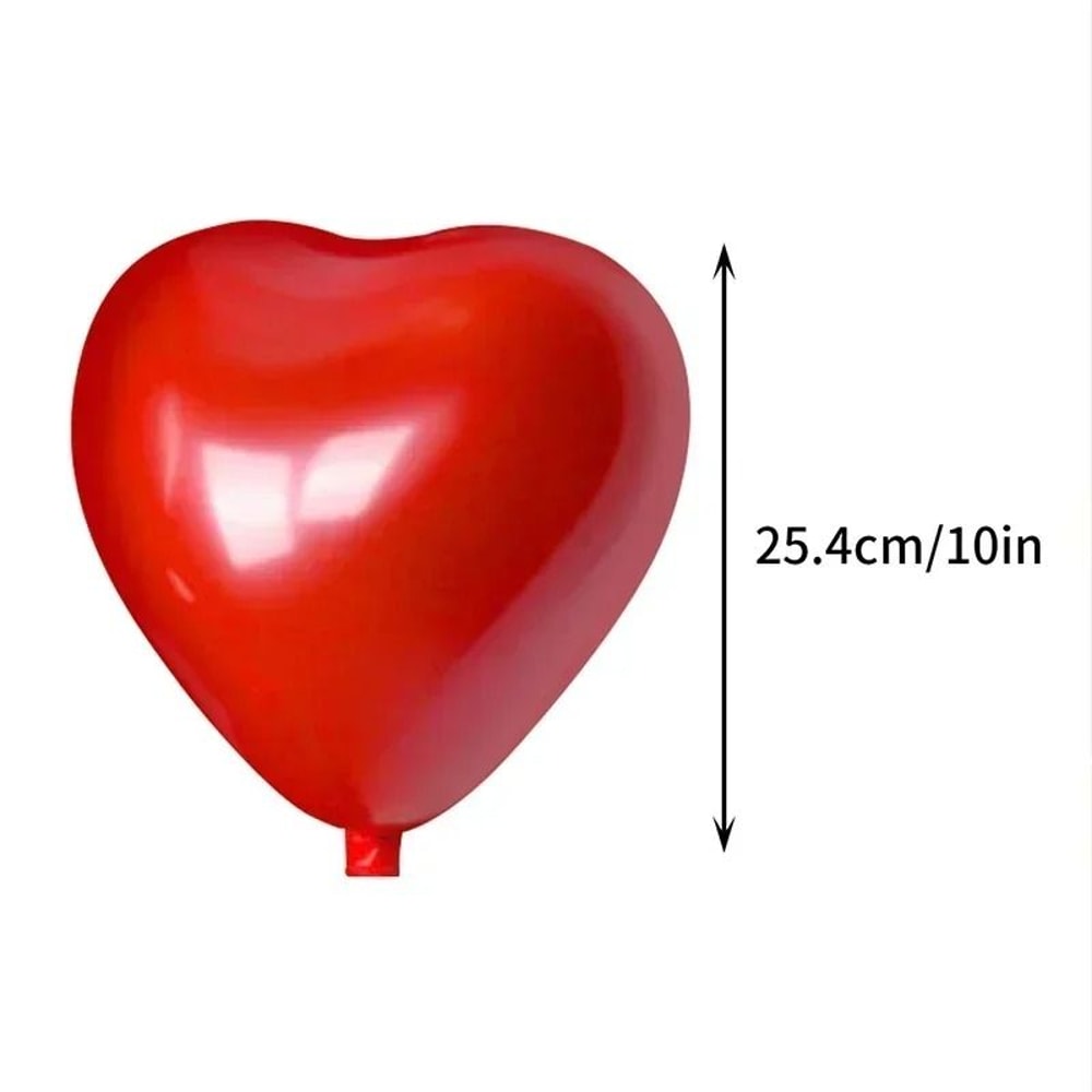 10Piece 10Inch Red Heart Balloons 5