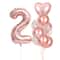 10Piece Rose Golden Foil Balloon Set 9